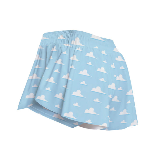 Andy’s Room Clouds - Women's Flowy Pocket Shorts