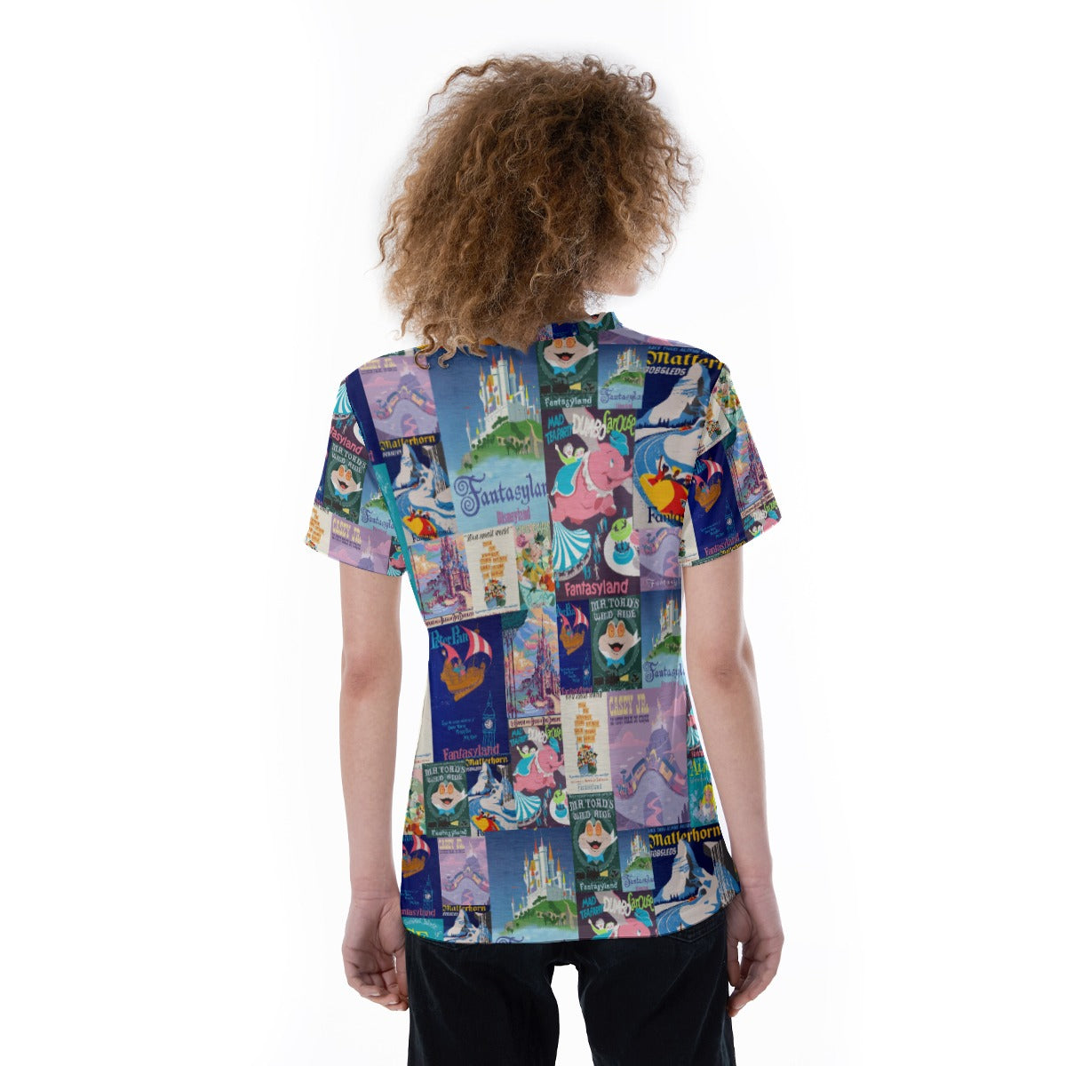 Vintage Fantasy Ride Posters - Women's Short Sleeve V-Neck T-Shirt