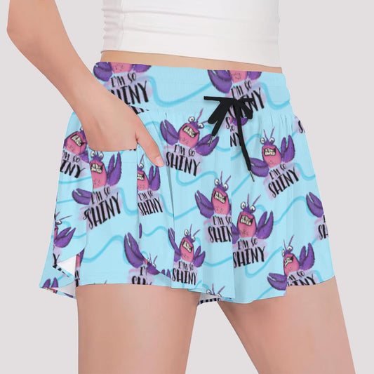 Shiny Deep-Sea Villain - Girls’ Flowy Pocket Shorts