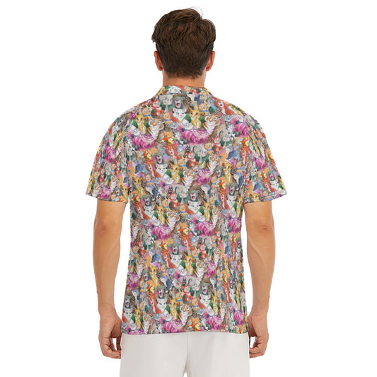 Whimsical Storybook Cats - Men's Polo Shirt