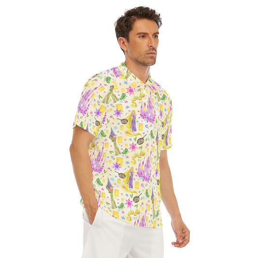 Watercolor Golden Hair Kingdom - Men's Polo Shirt