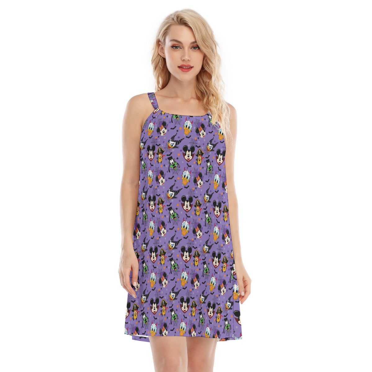 Halloween Friends in Costume - Women’s Adjustable Sundress