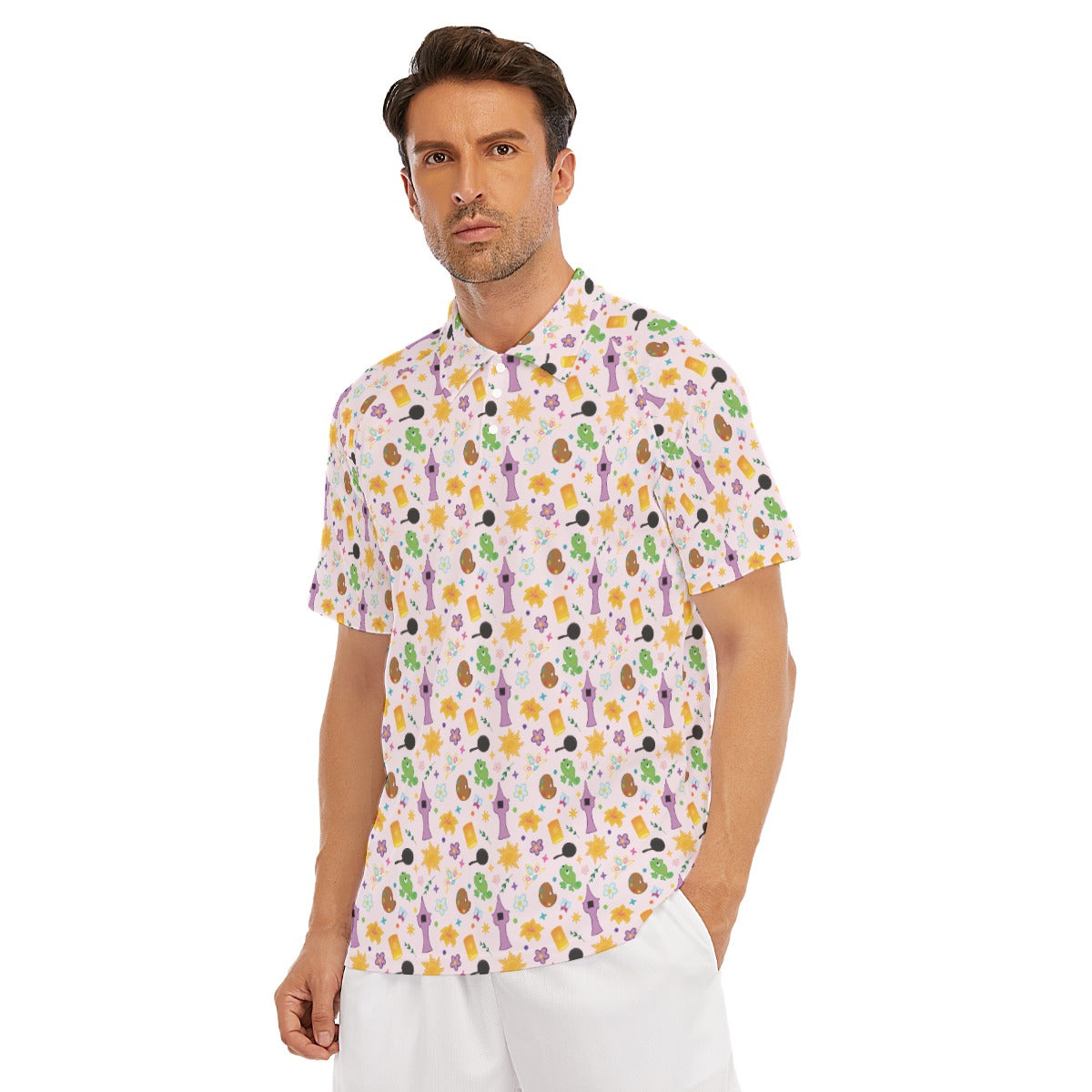 Long Hair Princess Icons - Men's Polo Shirt