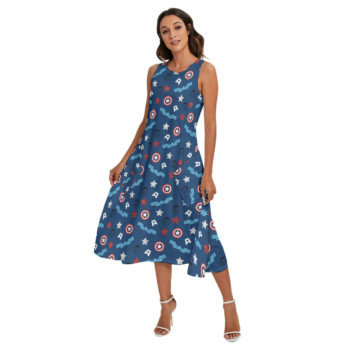 American Superhero - Women’s Diagonal Pocket Midi Dress