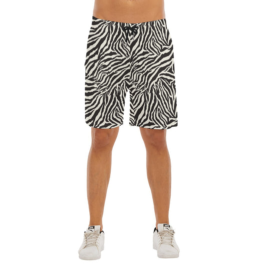 Animal Print - Zebra - Men’s Pocket Beach Shorts