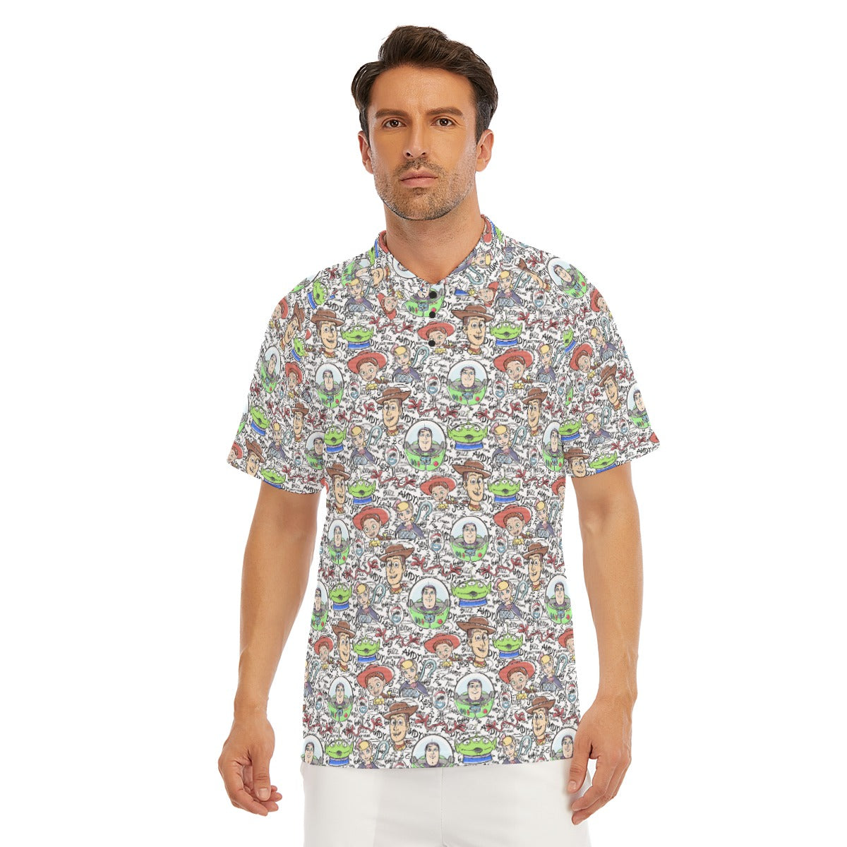 Sketch Autographs of Animated Toy Friends - Men's Polo Shirt