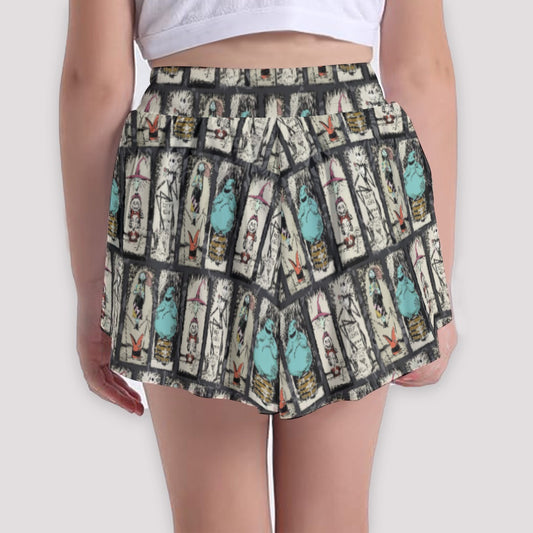 Stretching Haunted Nightmare  - Girls’ Flowy Pocket Shorts
