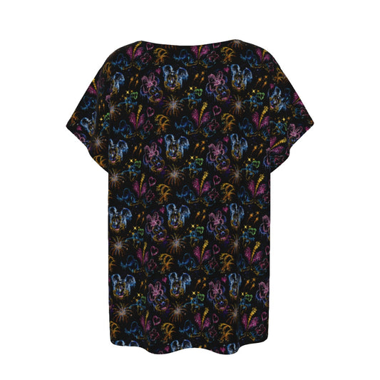 Mouse Friends’ Love in the Sky - Women’s Relaxed Fit Scoop Tee