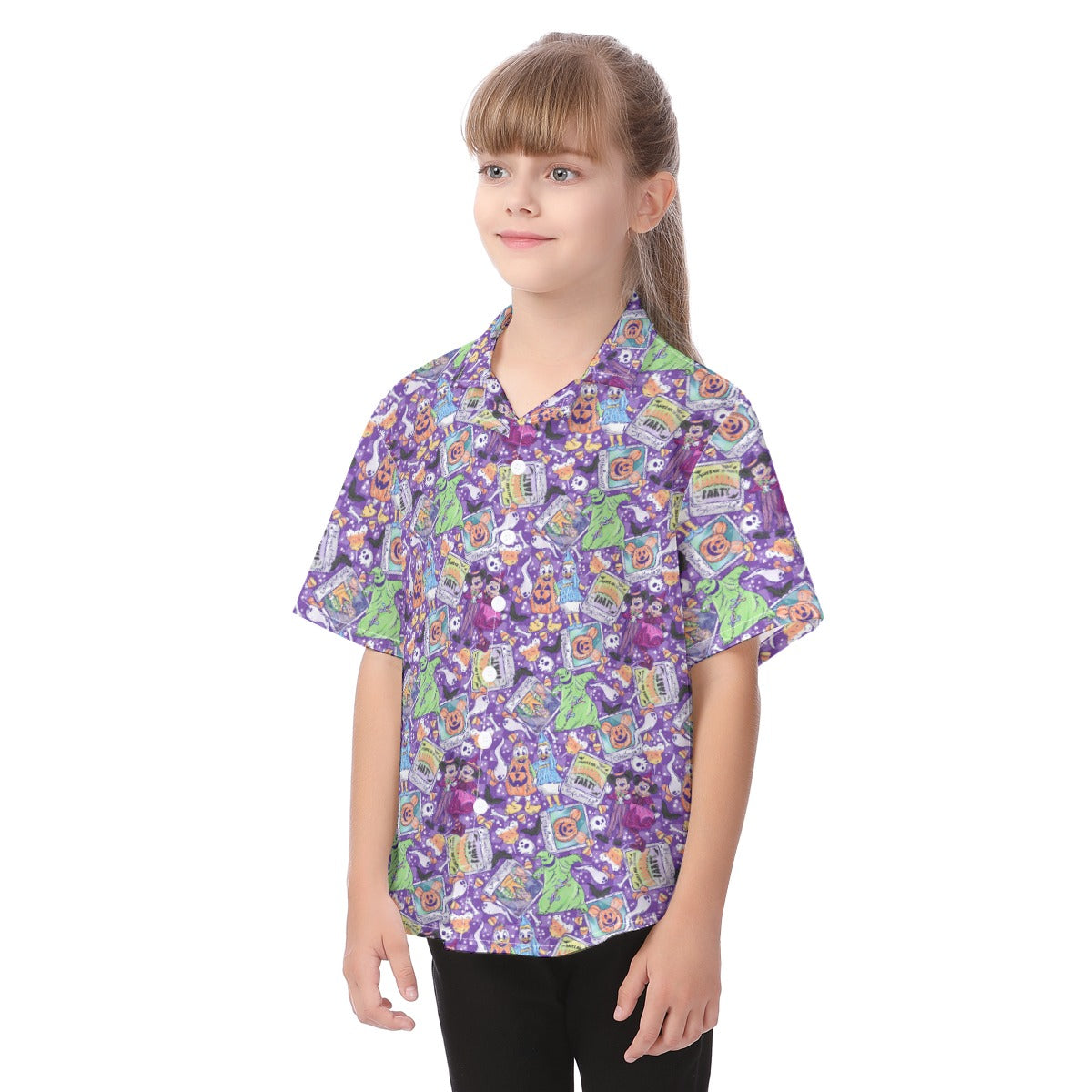 Not So Scary Halloween Party - Kid's Hawaiian Button Up Shirt