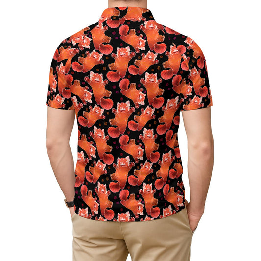 Scribbly Red Panda - Men's Polo Shirt