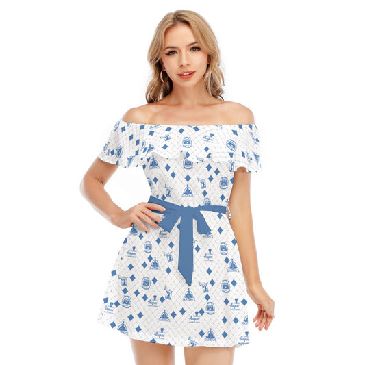 Chez Little Chef - Women's Off-shoulder Ruffle Dress