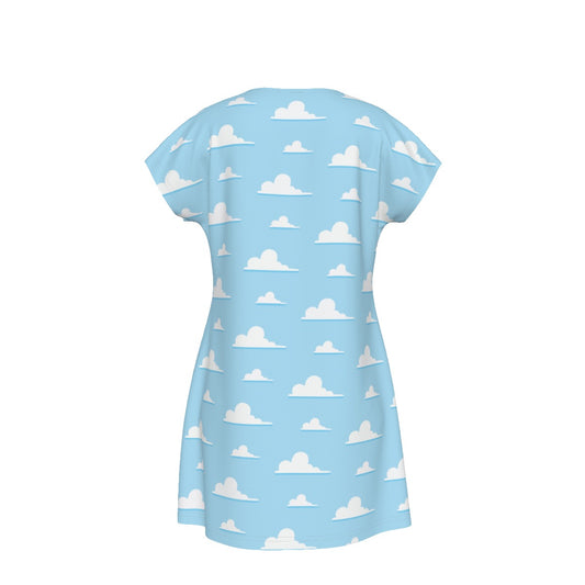 Andy’s Room Clouds - Women's T-Shirt Dress
