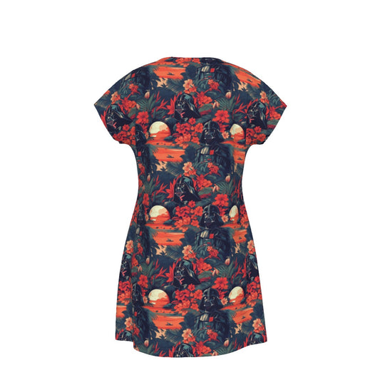 Tropical Dark Side Escape - Women's T-Shirt Dress