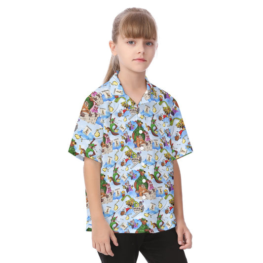 Robin Hood Adventure - Kid's Hawaiian Button Up Shirt