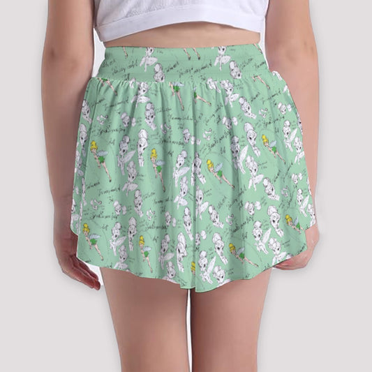 Drawing Pixie Fairy - Girls’ Flowy Pocket Shorts