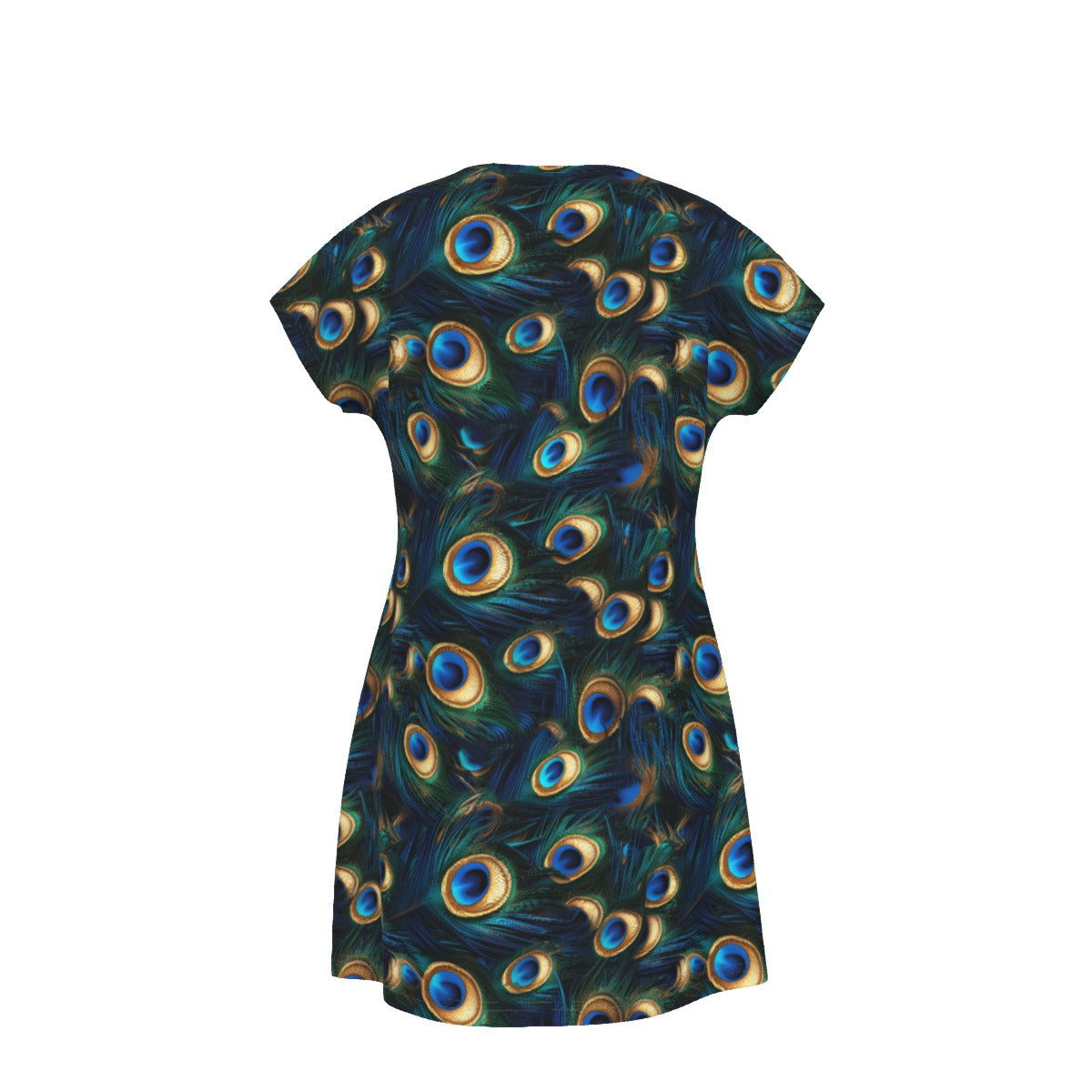 Animal Print - Peacock - Women's T-Shirt Dress