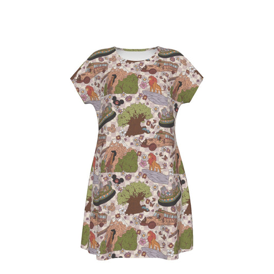 Hand Drawn AK - Women's T-Shirt Dress