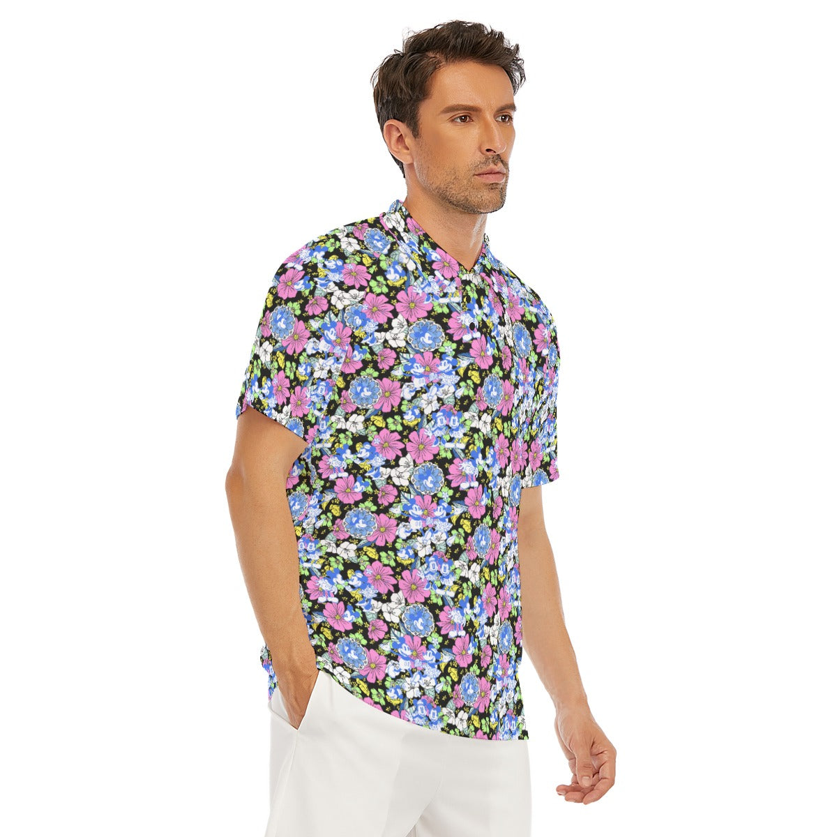 Garden Whimsy - Vintage Mouse Romance - Men's Polo Shirt