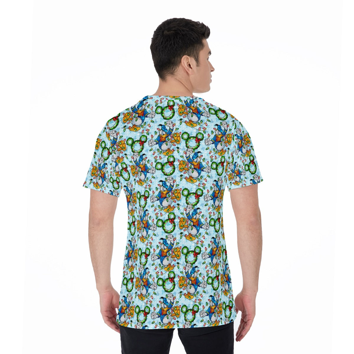 Duck’s Holiday Lights Tangle - Men's Short Sleeve T-Shirt
