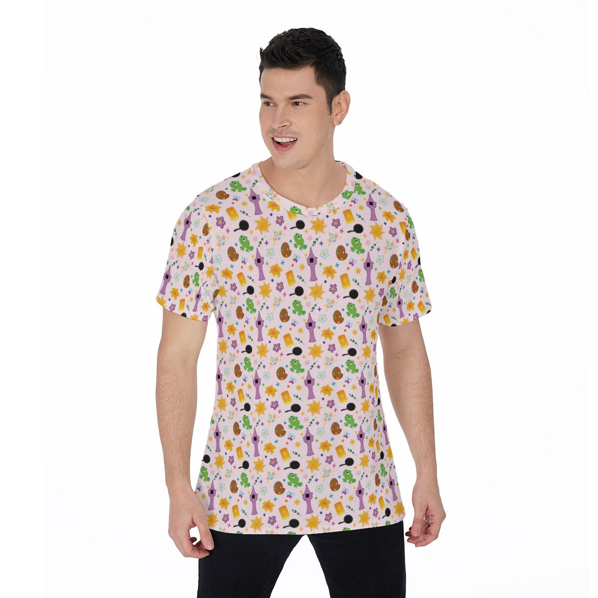 Long Hair Princess Icons - Men's Short Sleeve T-Shirt