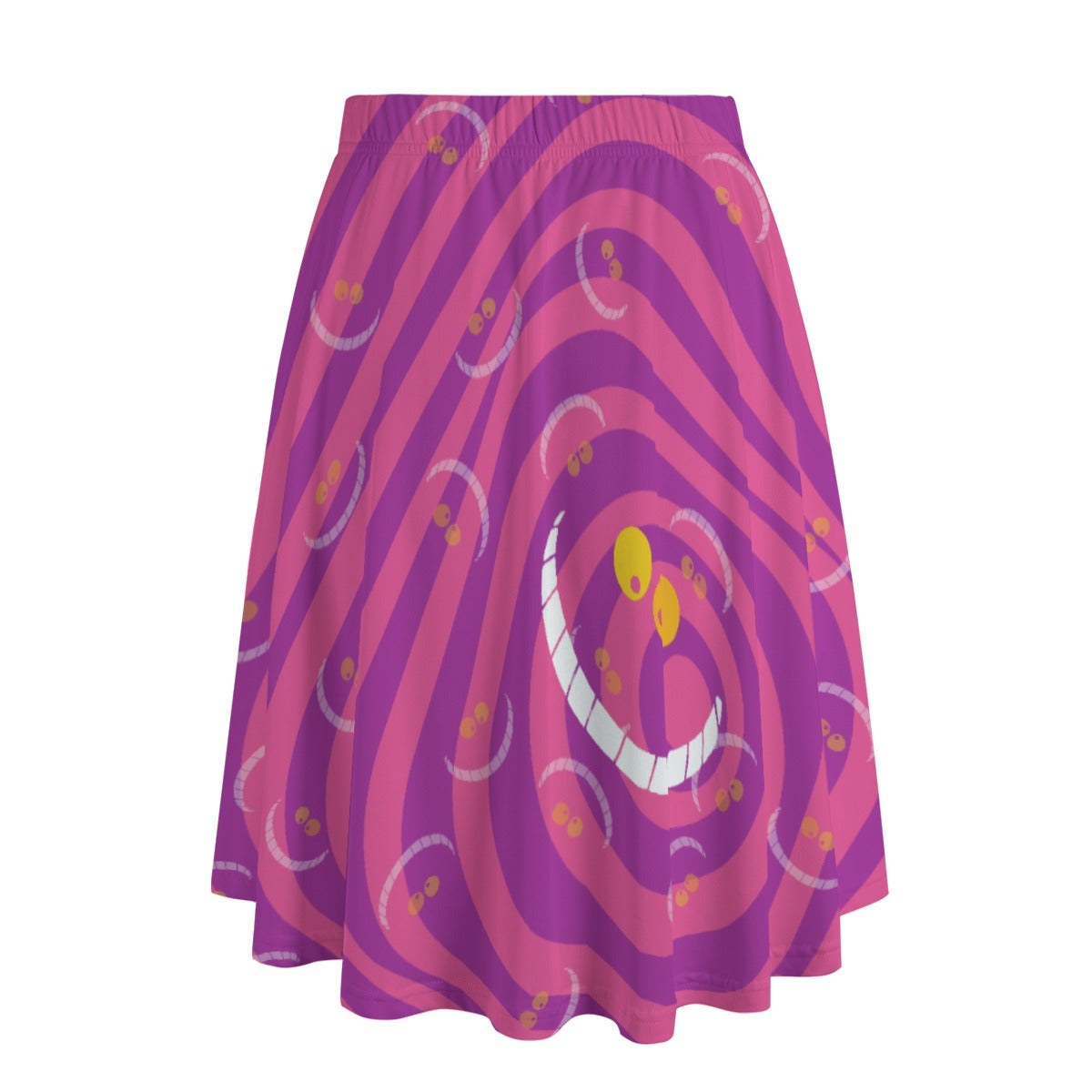 Whimsical Grinning Stripes - Women’s Pocket Midi Skirt
