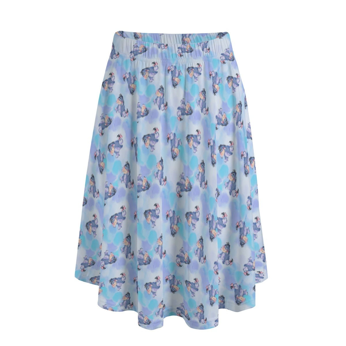 Watercolor Gentle Donkey - Women’s Pocket Midi Skirt