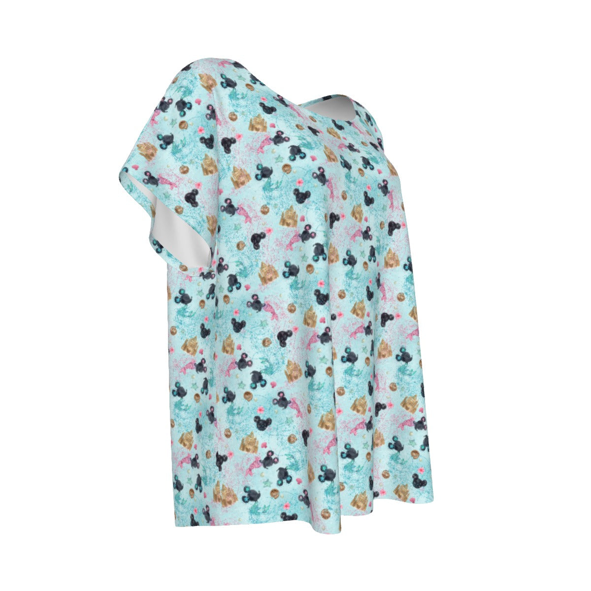 Watercolor Mermaid Mouse Ears - Women’s Relaxed Fit Scoop Tee