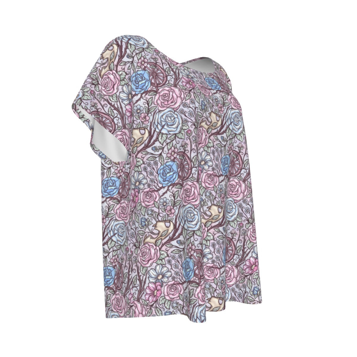 Fairytale Florals – Sleeping Enchantment - Women’s Relaxed Fit Scoop Tee