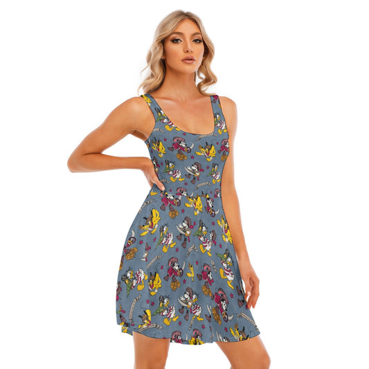 Cruise Pirate Night - Women's Sleeveless Pocket Skater Dress
