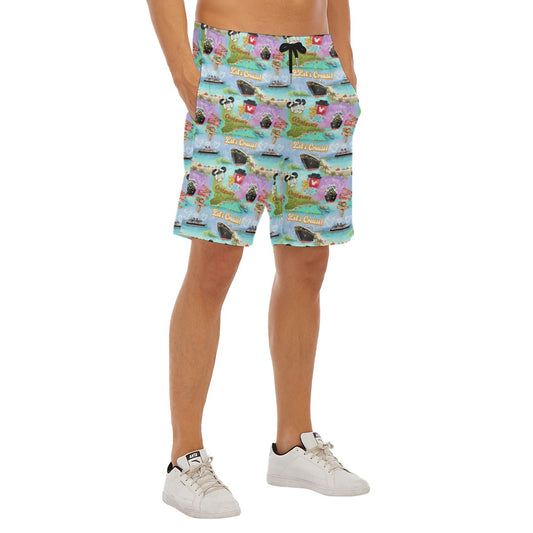 Tropical Castaway Island - Men’s Pocket Beach Shorts