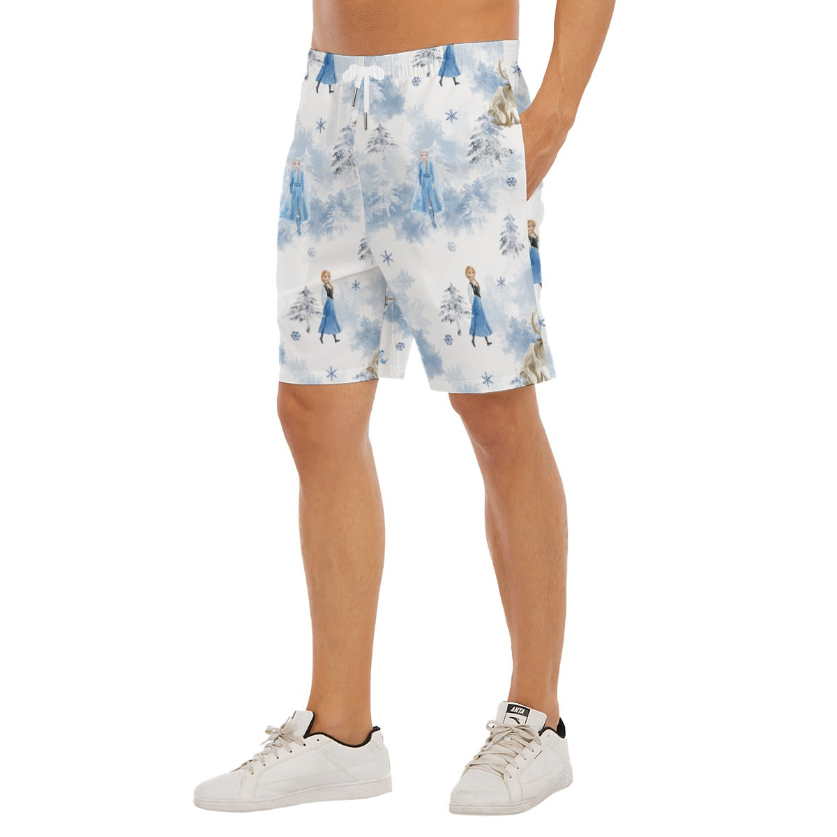 Enchanted Winter Landscape - Men’s Pocket Beach Shorts