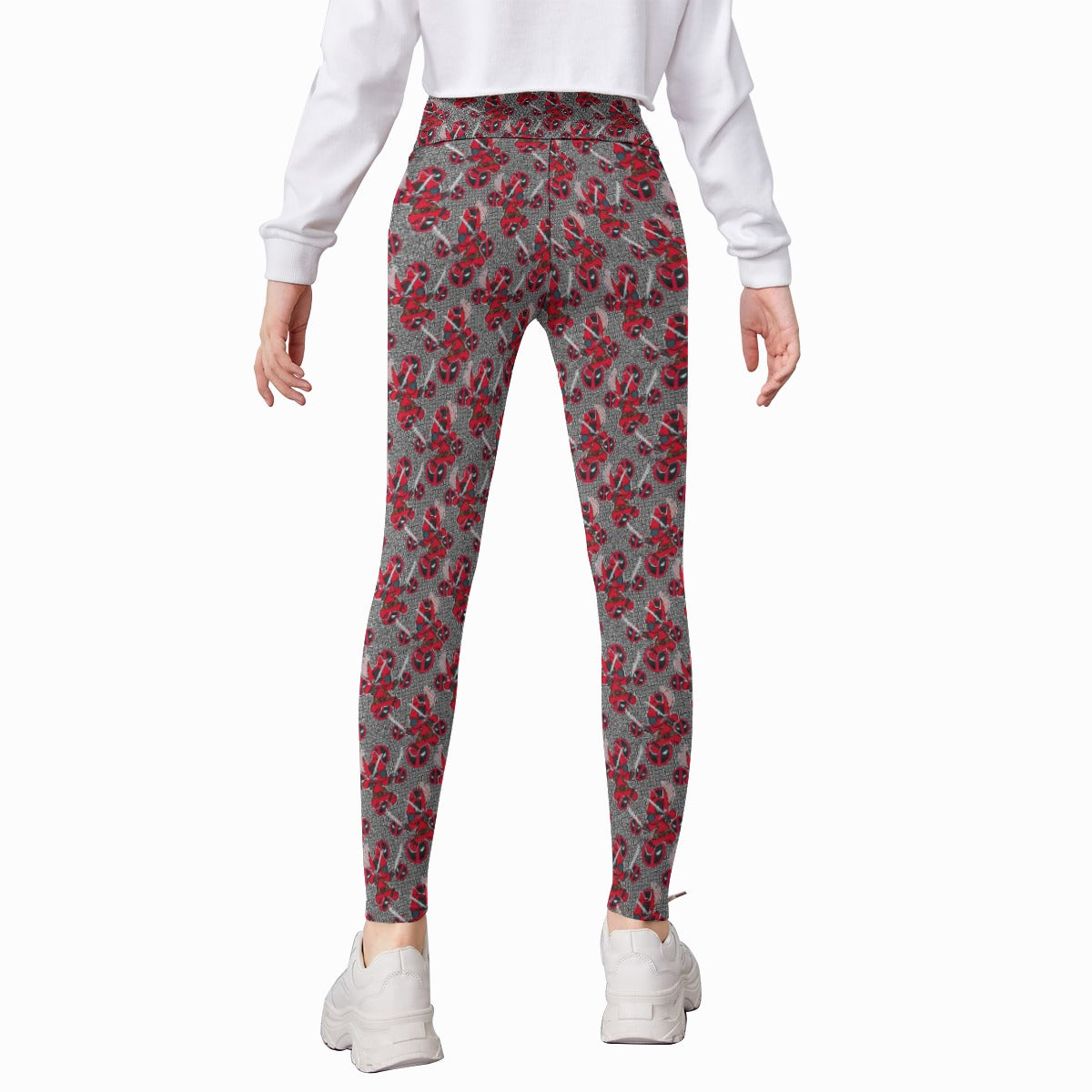 Superhero Stitch - Red Masked Hero - Kid's Leggings