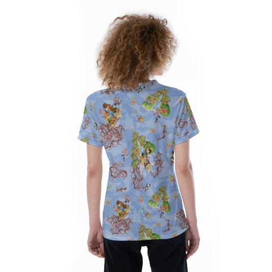 Briar Patch Splash - Women's Short Sleeve V-Neck T-Shirt