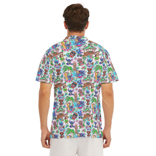 Bright Island Chaos Hand Drawn - Men's Polo Shirt