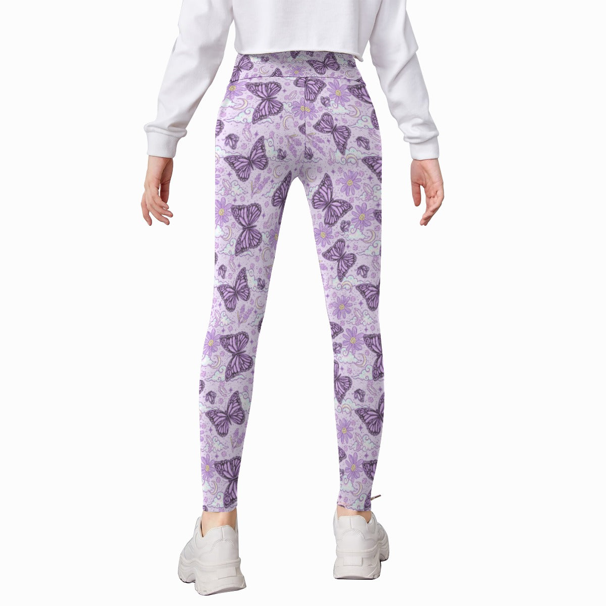 Lavender Butterflies - Kid's Leggings