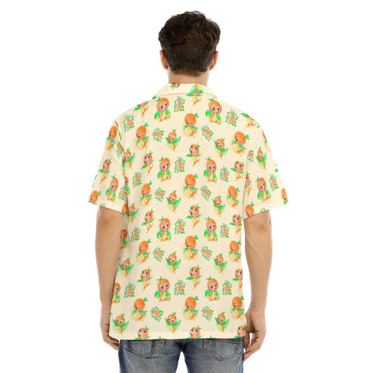 Citrus Charm Bird - Men's Hawaiian Button Up Shirt
