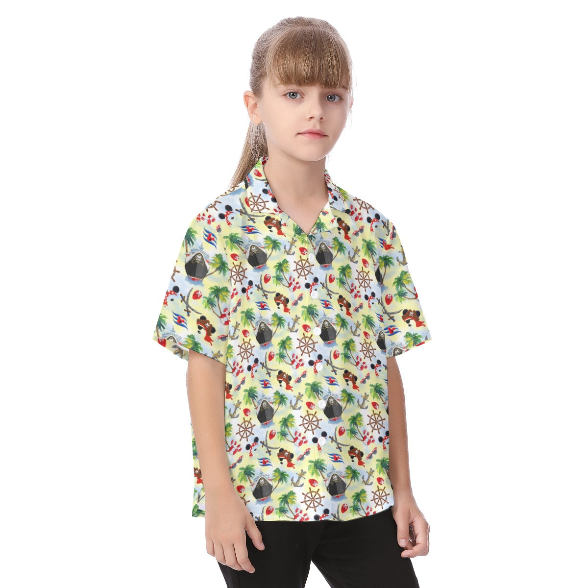 Pirate Night Cruise - Kid's Hawaiian Button Up Shirt