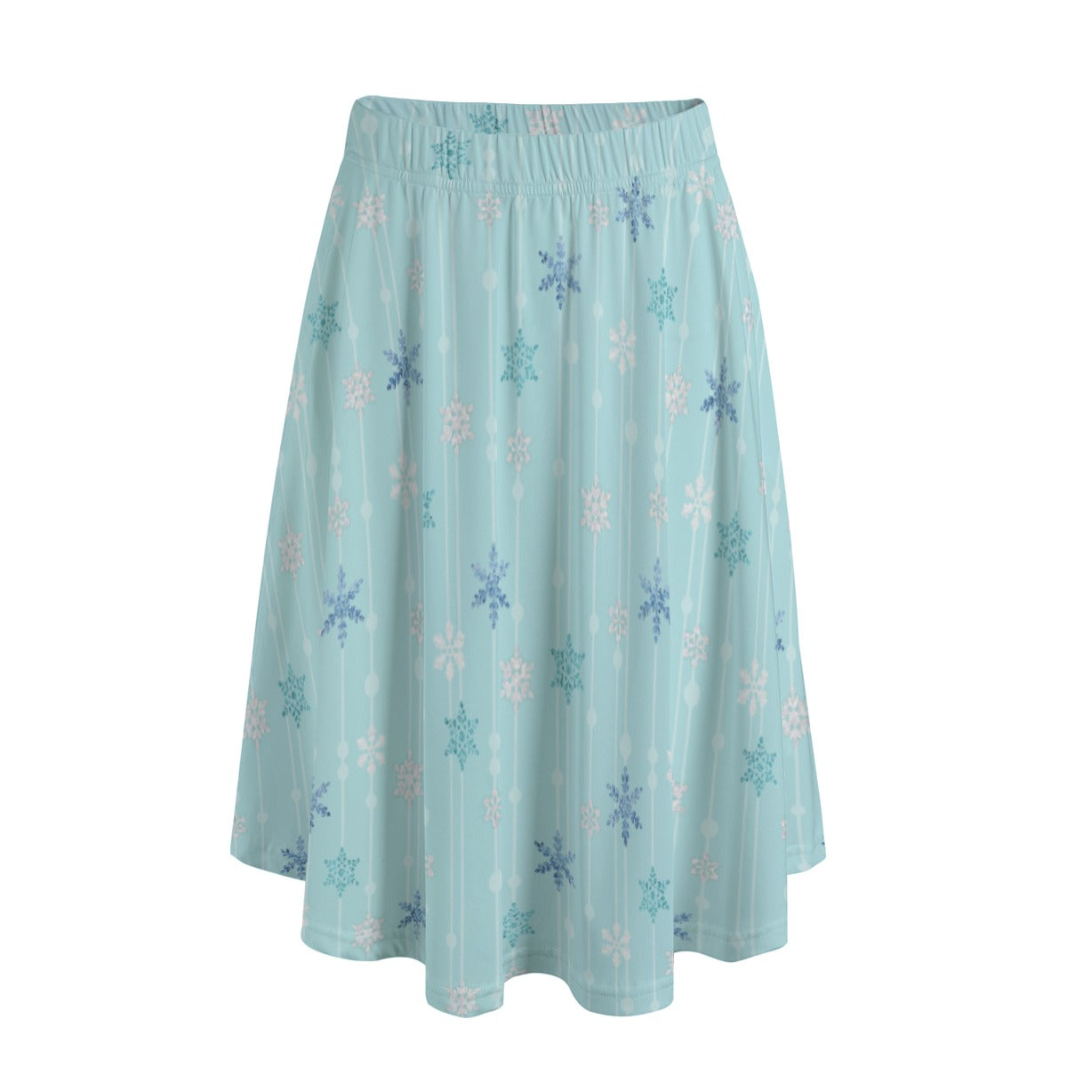 Ice Queen Snowflake Pattern - Women’s Pocket Midi Skirt