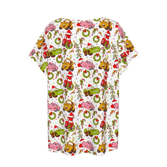 Holiday Race Day - Women’s Relaxed Fit Scoop Tee