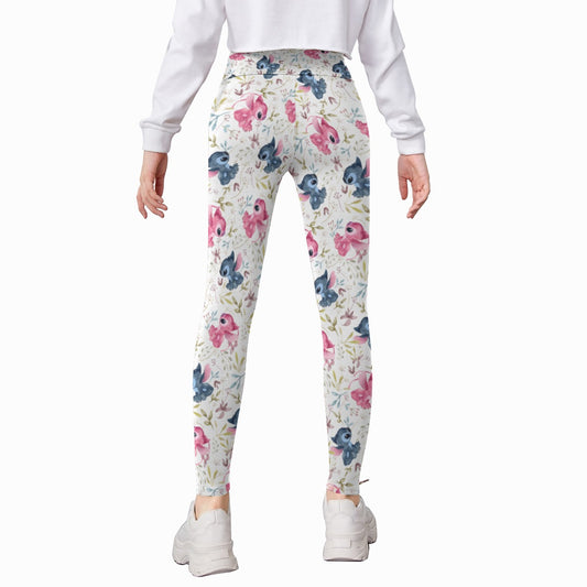 Blue Alien & Pink Friend Love - Kid's Leggings