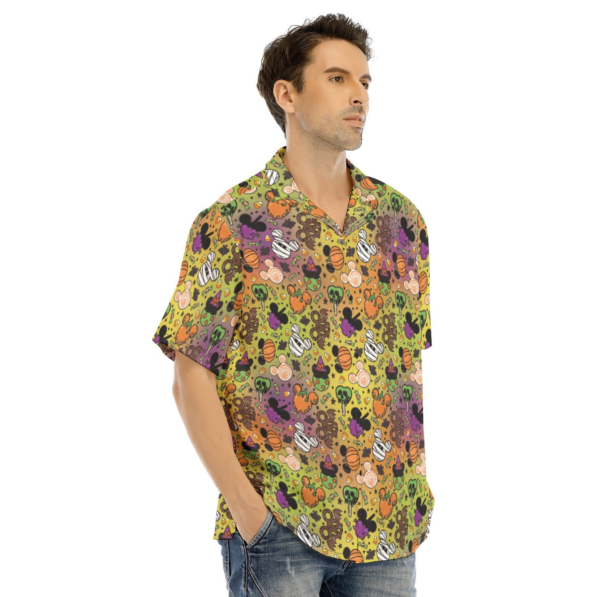 Monster Snacks Treats - Men's Hawaiian Button Up Shirt