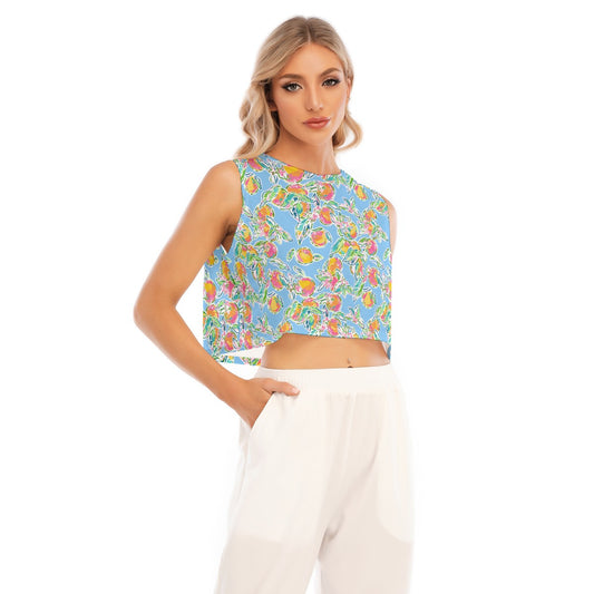 Peachy Keen - Women’s Sleeveless Cropped Tee