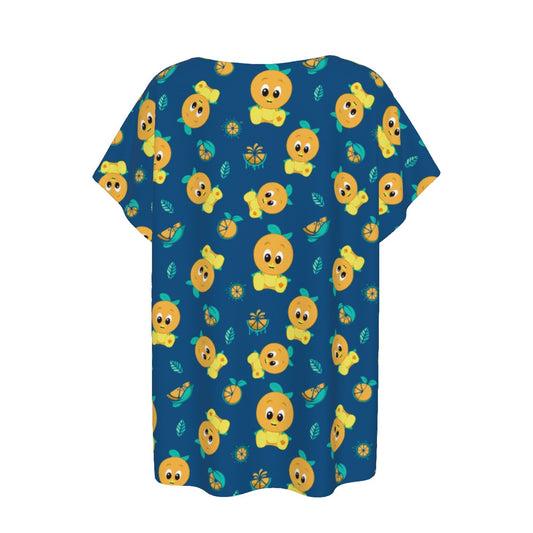 Cheerful Citrus Bird - Women’s Relaxed Fit Scoop Tee
