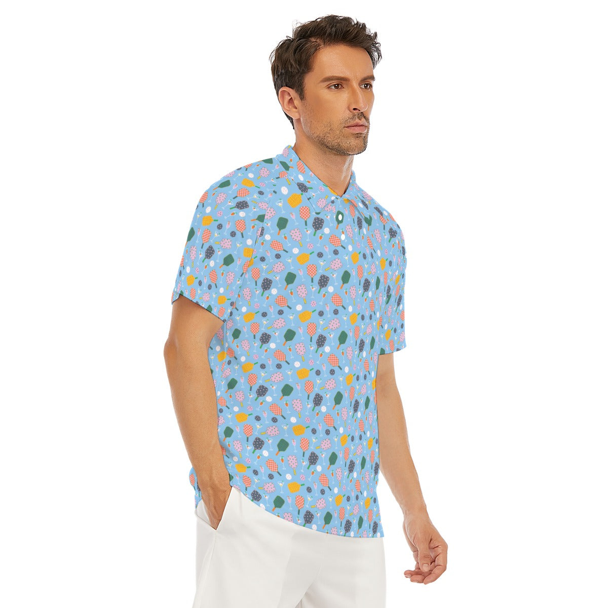 Pickleball and Cocktails - Men's Polo Shirt