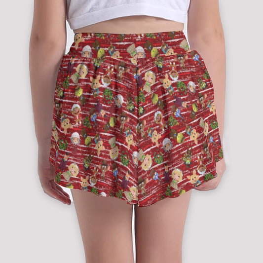 A Very Festive Puppet Christmas - Girls’ Flowy Pocket Shorts