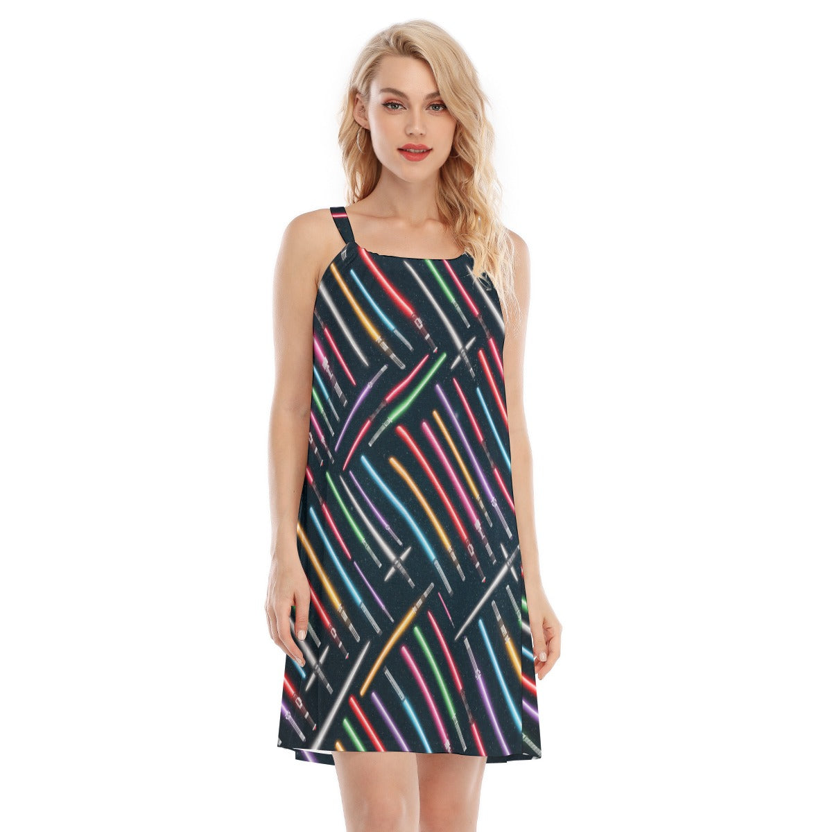 Vibrant Galaxy Sabers - Women’s Adjustable Sundress