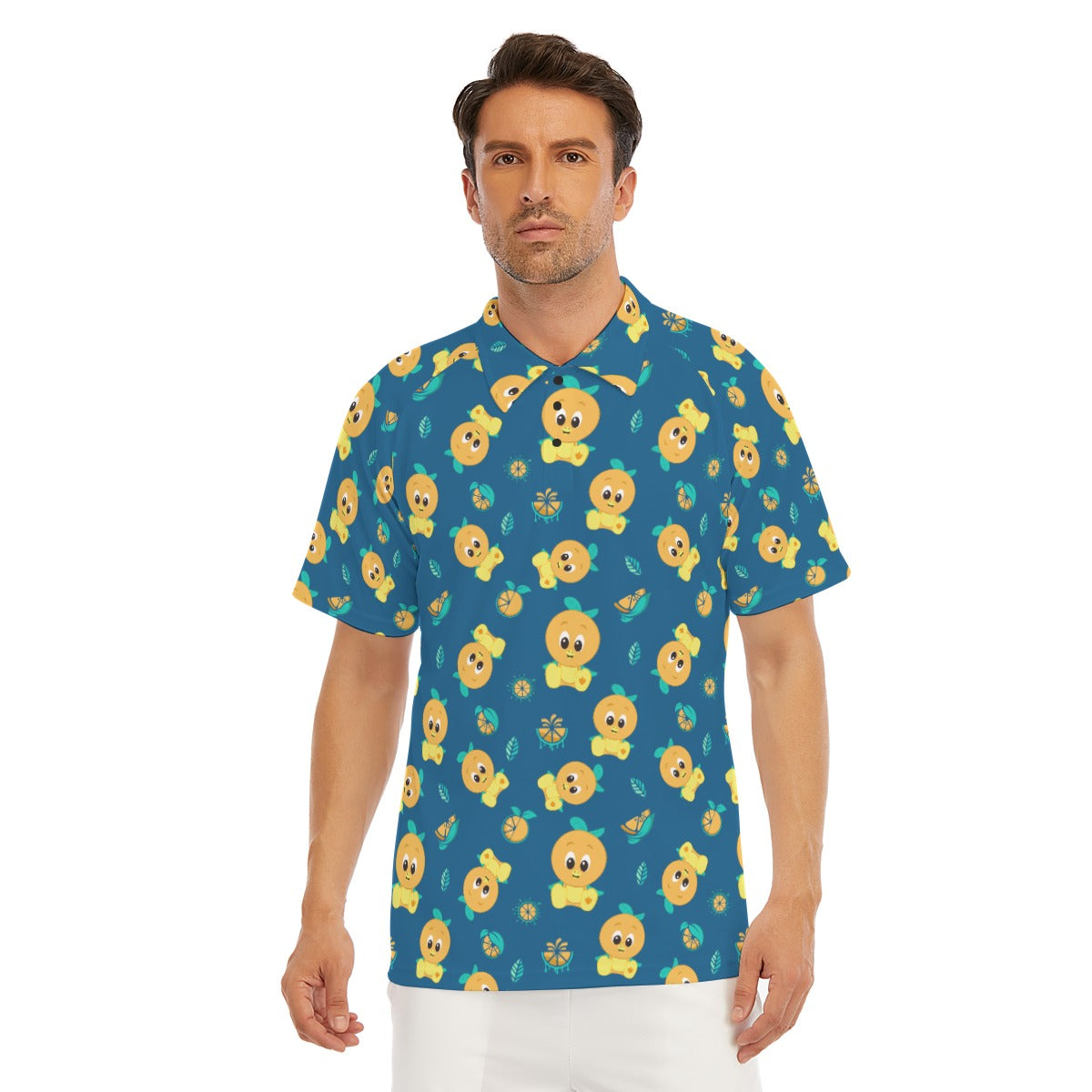 Cheerful Citrus Bird - Men's Polo Shirt