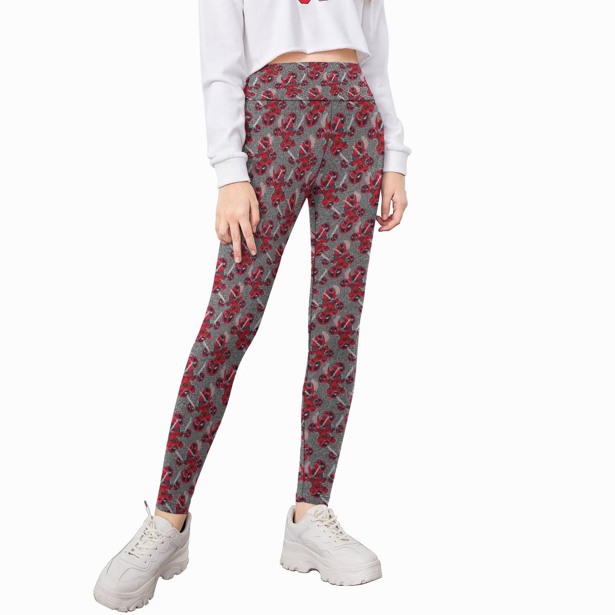 Superhero Stitch - Red Masked Hero - Kid's Leggings