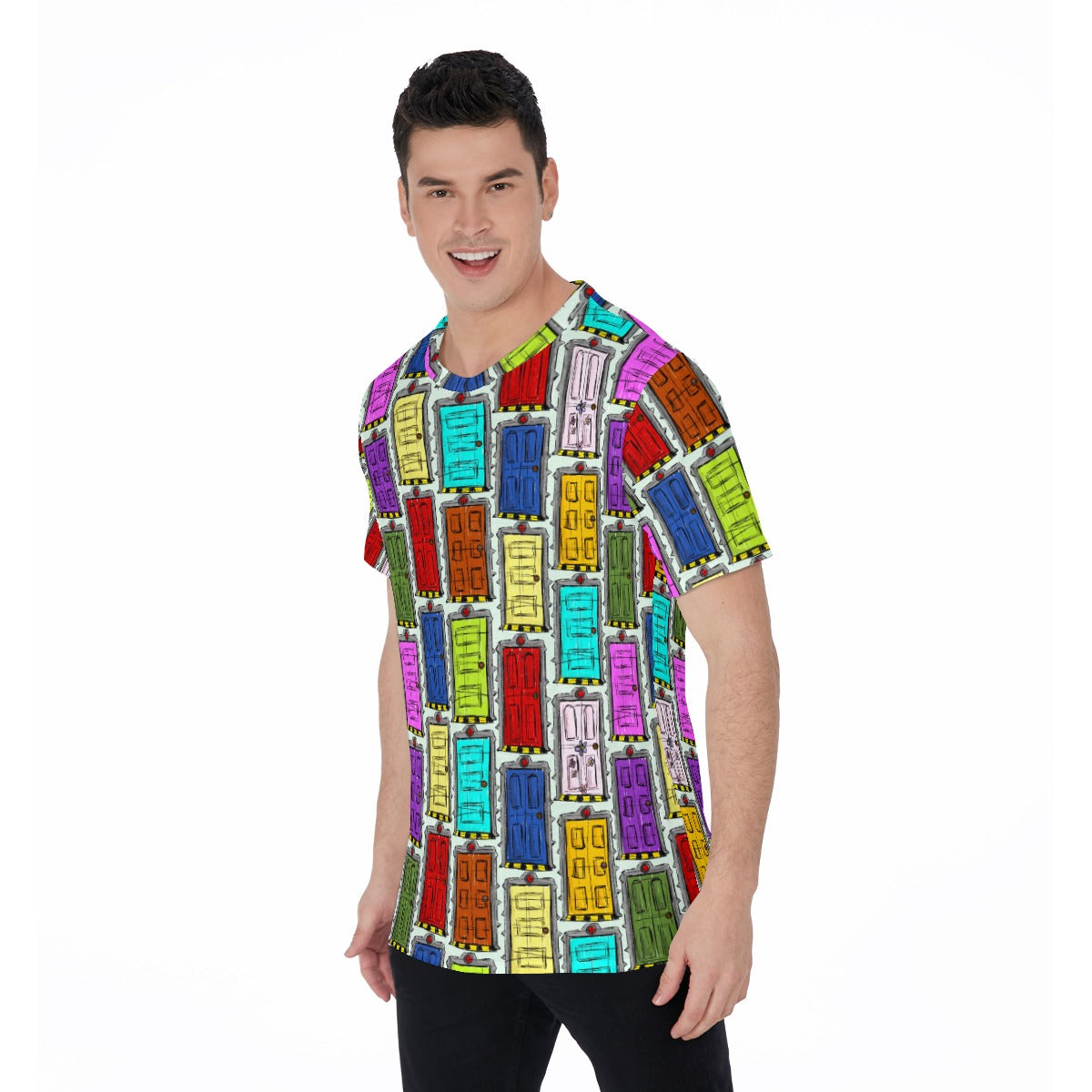 Sketchy Scare Doors - Men's Short Sleeve T-Shirt
