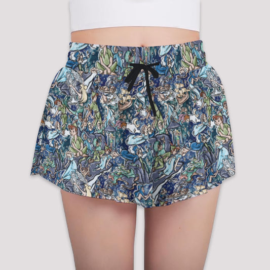 Magical Skybound Adventure - Girls’ Flowy Pocket Shorts